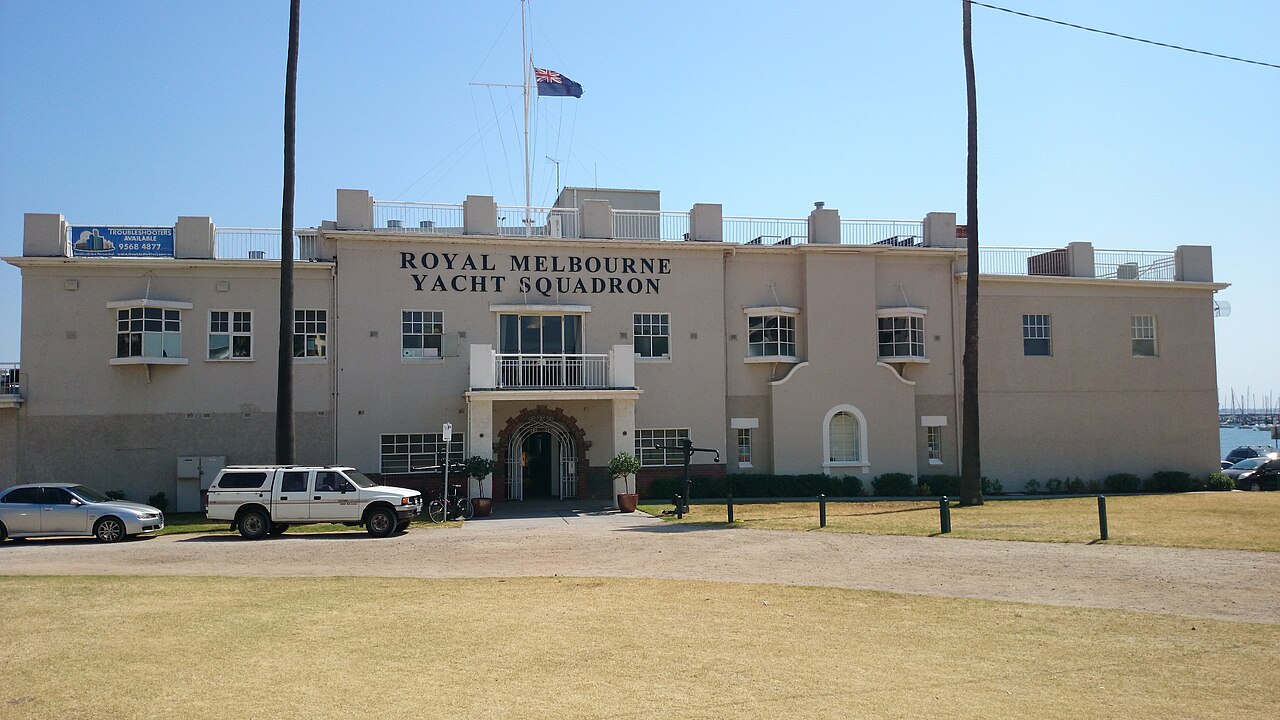 Royal Melbourne Yacht Squadron clubhouse in St Kilda