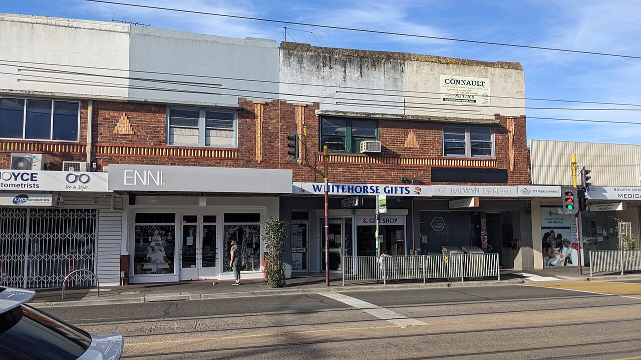 Shops on the north side of Whitehorse Road