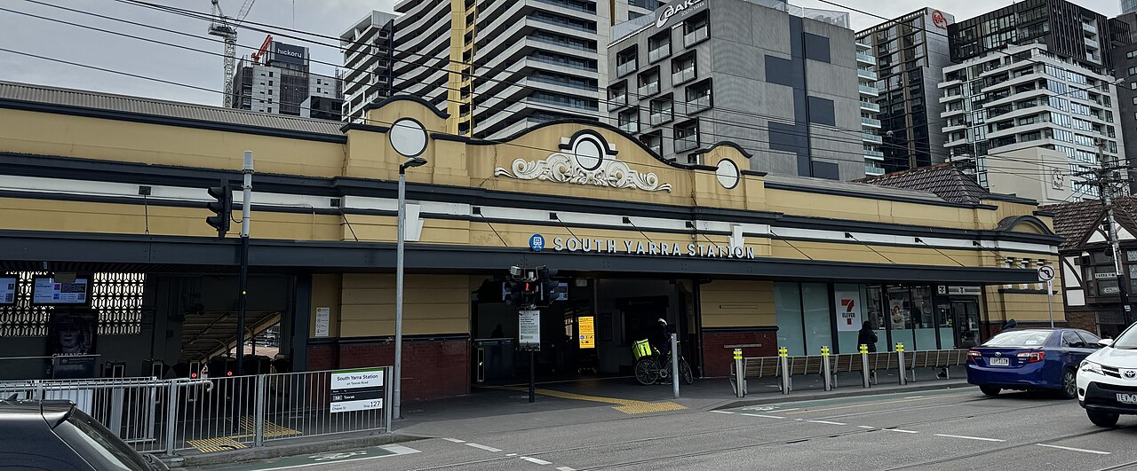 South Yarra station building on Toorak Road