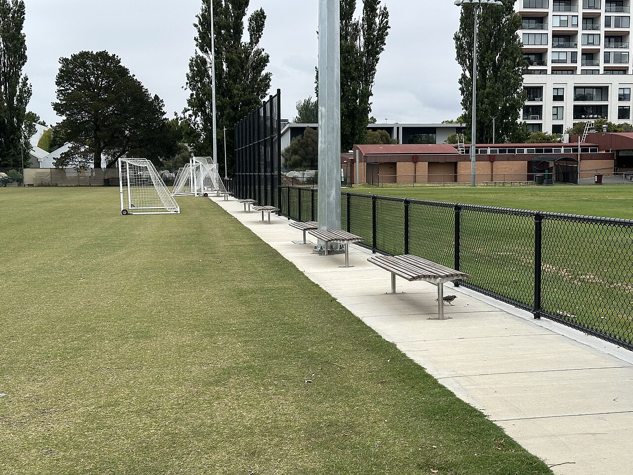 Fenced soccer pitch at SS Anderson Reserve