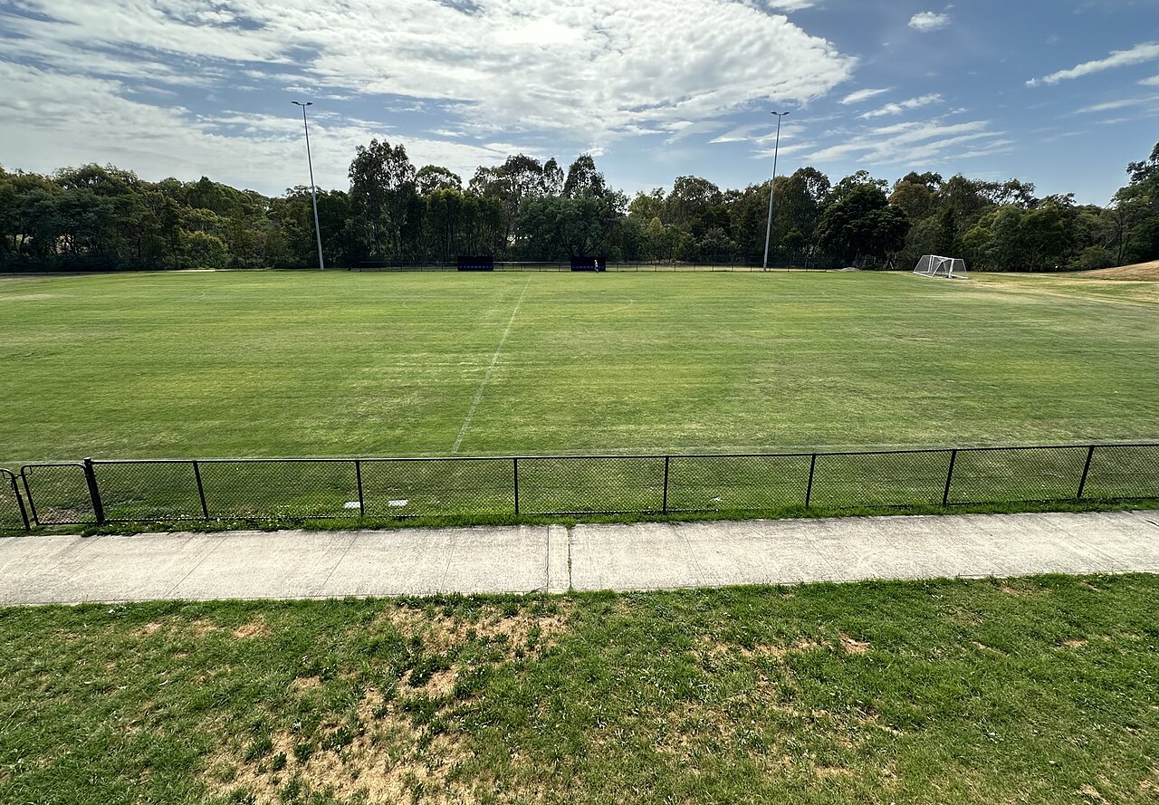 Grassed sports oval at Sumner Park