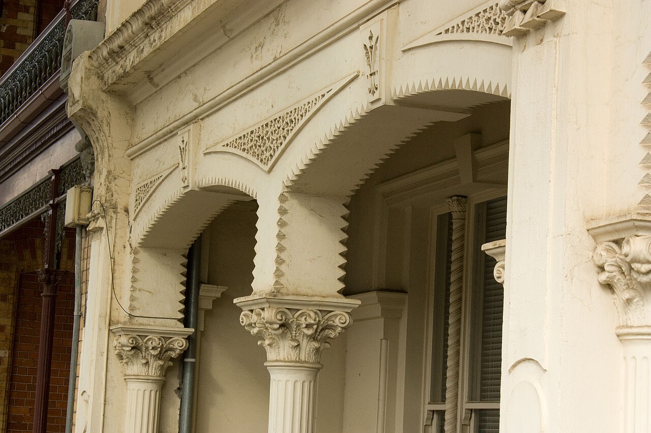 Ornate verandah detail of a Carlton terrace house