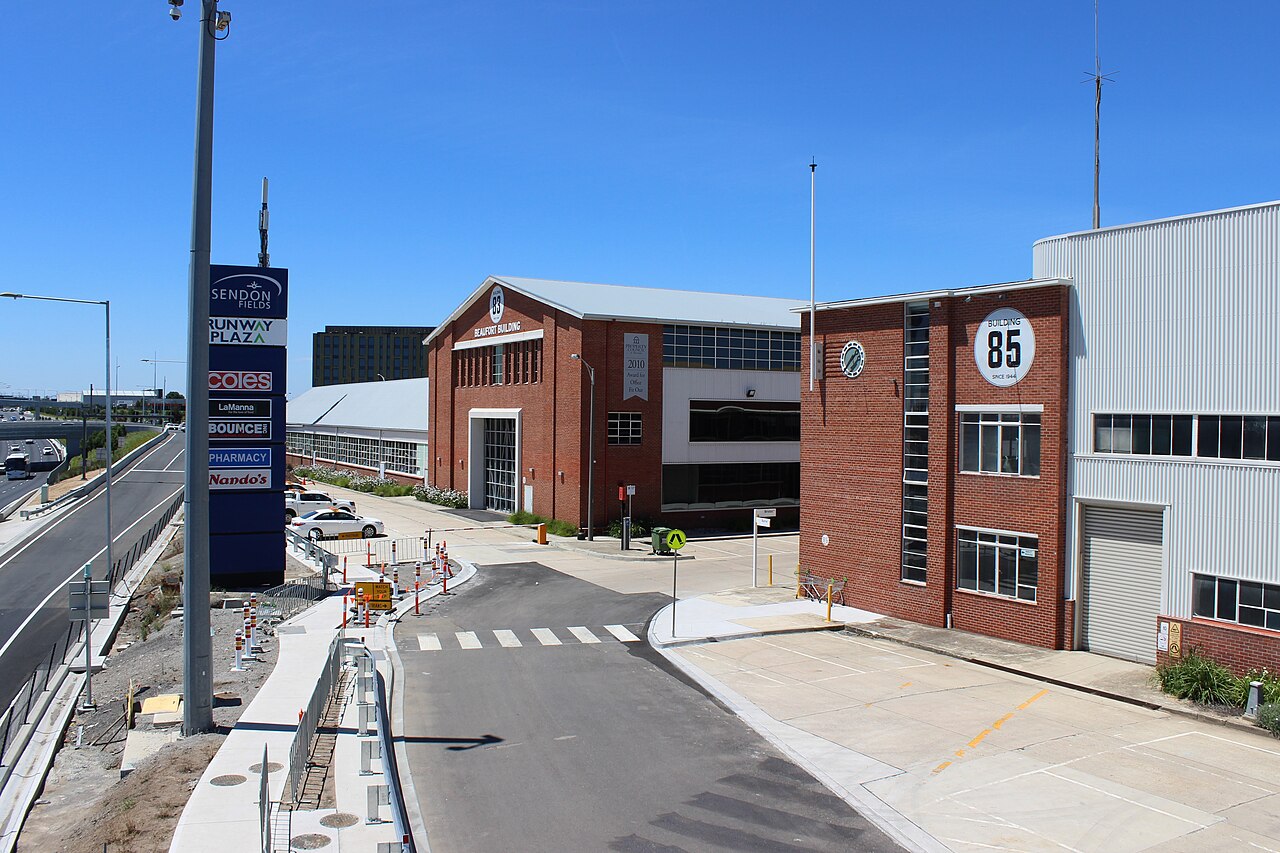 Western end of Bristol Street, Essendon Airport
