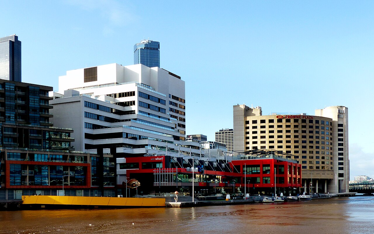 WTC Wharf buildings beside the Yarra River