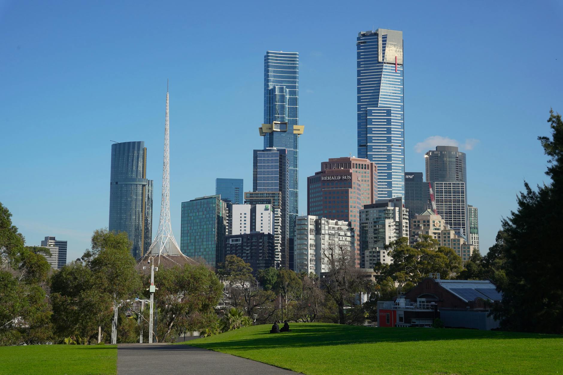 Heritage buildings and Victorian architecture along Barkly Street Footscray
