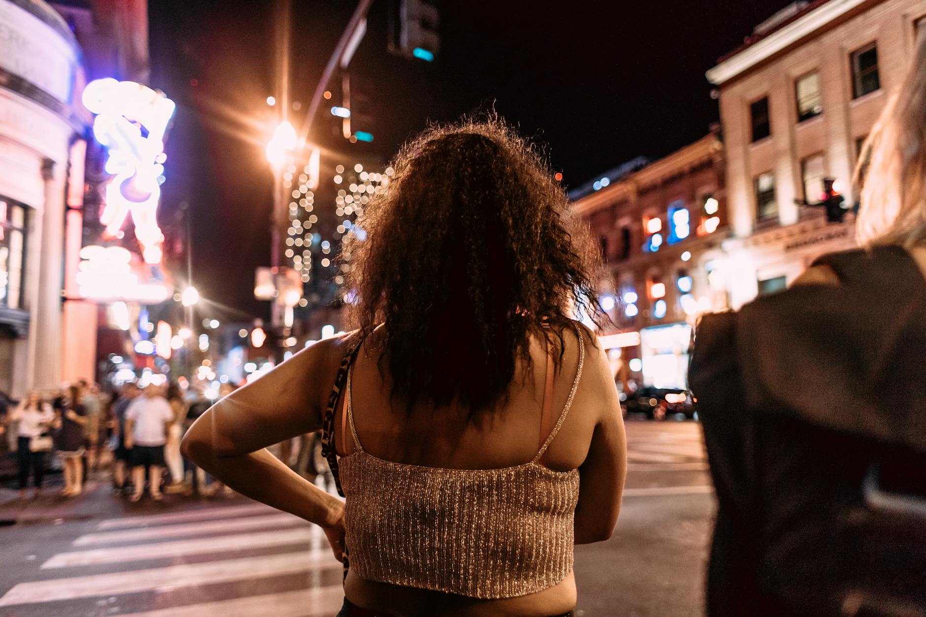 The Esplanade Hotel St Kilda lit up at night with bay views